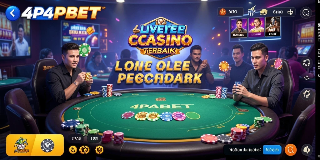 Screenshot gameplay Live Casino yang menampilkan dealer profesional dan permainan seru.