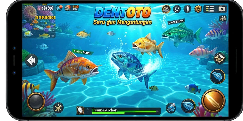 Tangkapan ikan yang beragam dalam gameplay DENTOTO yang mengasyikkan.