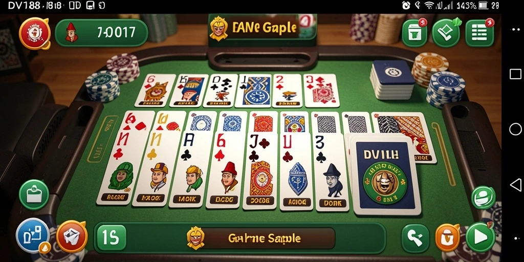 Tampilan gameplay seru dari aplikasi Gaple DV188.