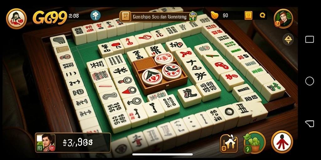 Tangkapan layar gameplay <strong>GG99</strong> yang menunjukkan suasana permainan Mahjong yang menyenangkan.