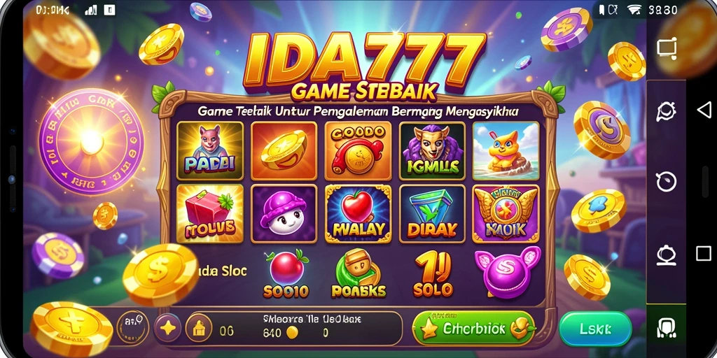 Screenshot utama IDA777 menampilkan aksi seru gameplay Slot.
