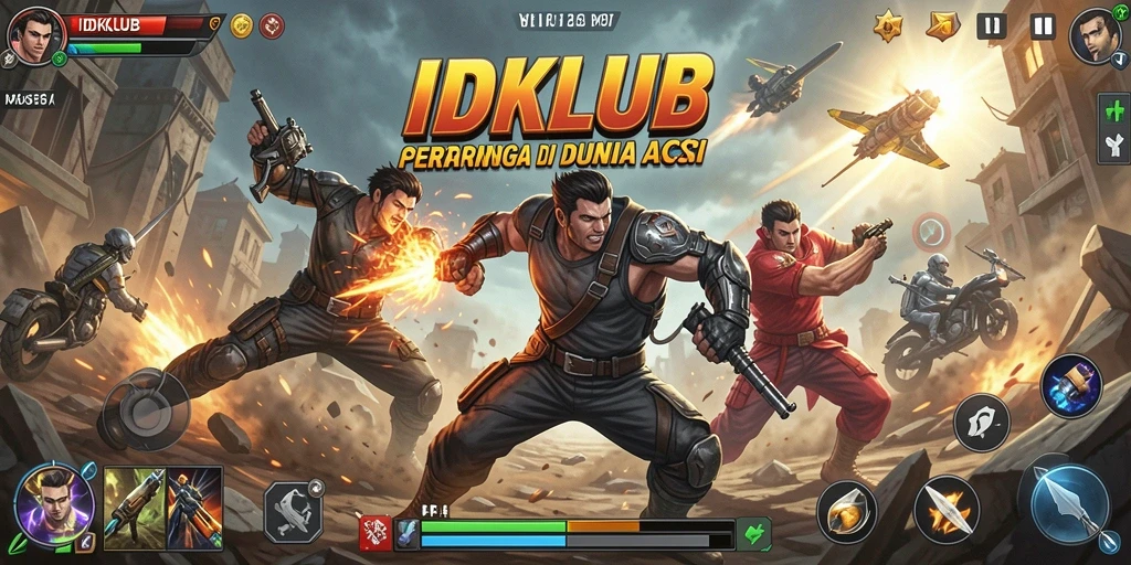 Tampilan dynamic gameplay penuh aksi dari IDKLUB.
