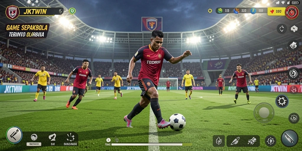 Tampilan gameplay JKTWIN yang menegangkan dan seru saat bertanding.