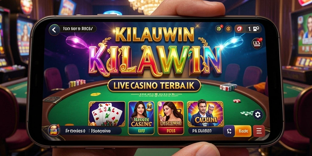 Screenshot KILAUWIN menampilkan dealer profesional dan gameplay Live Casino yang mengasyikkan.
