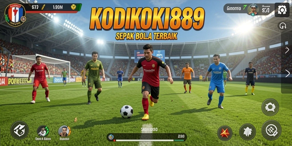 Tampilan dinamis dari pertandingan sepak bola di KODOKHOKI889.