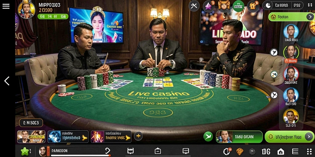 Tampilan gameplay MPO303 yang menarik dalam Live Casino.