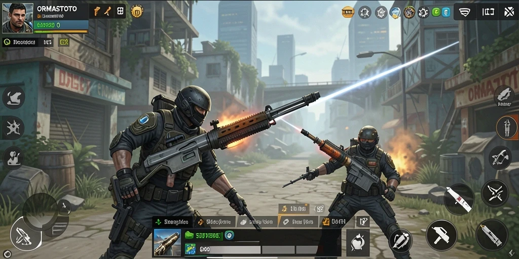 Tampilan gameplay ORMASTOTO dengan aksi strategi yang mendebarkan.
