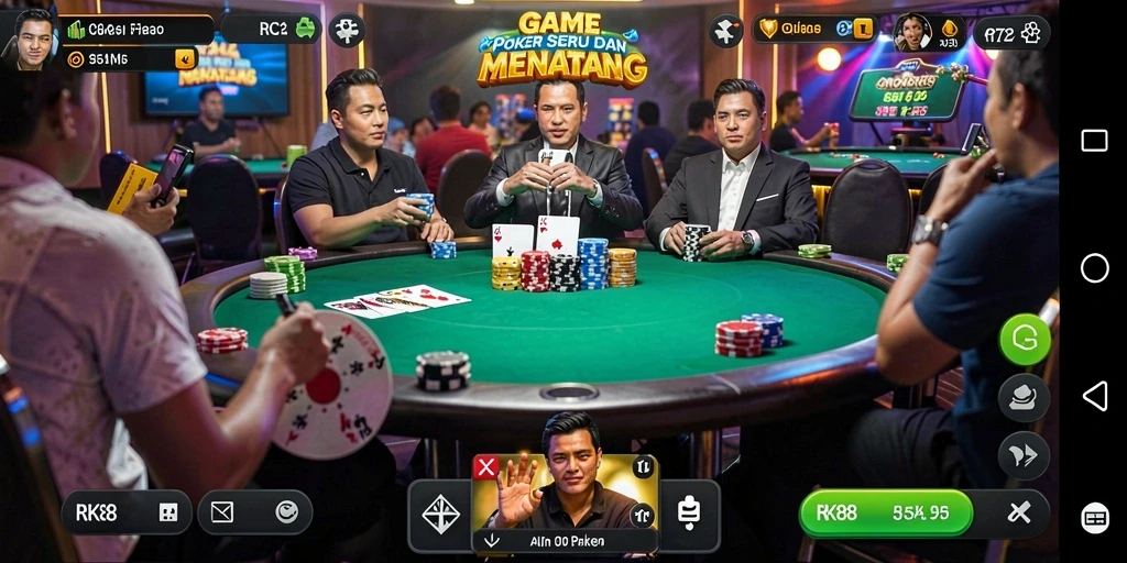 Tampilan menarik dalam gameplay Poker RK88.