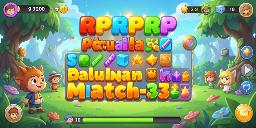 Tampilan gameplay RPRPRP yang penuh warna dan seru.