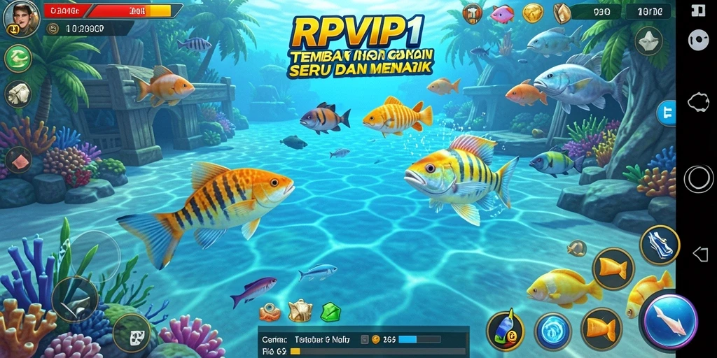 Tampilan menarik dari gameplay Tembak Ikan RPVIP1 yang seru.