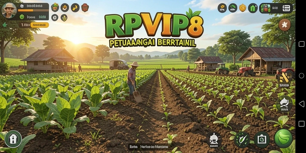 Tampilan gameplay RPVIP8 yang menarik saat bertani.