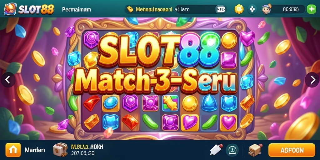 Tangkapan layar dari gameplay seru SLOT88 Match-3.