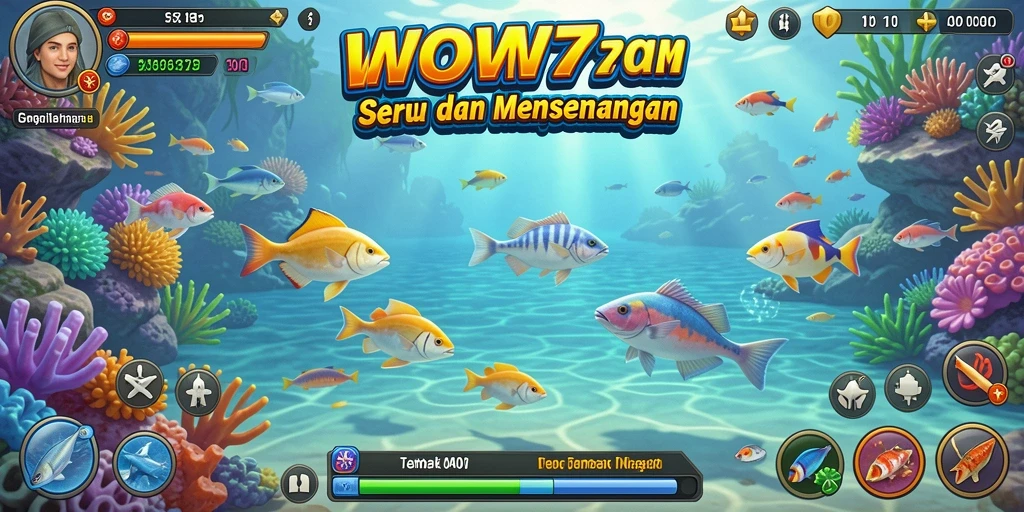 Tampilan gameplay seru Tembak Ikan di WOW77.